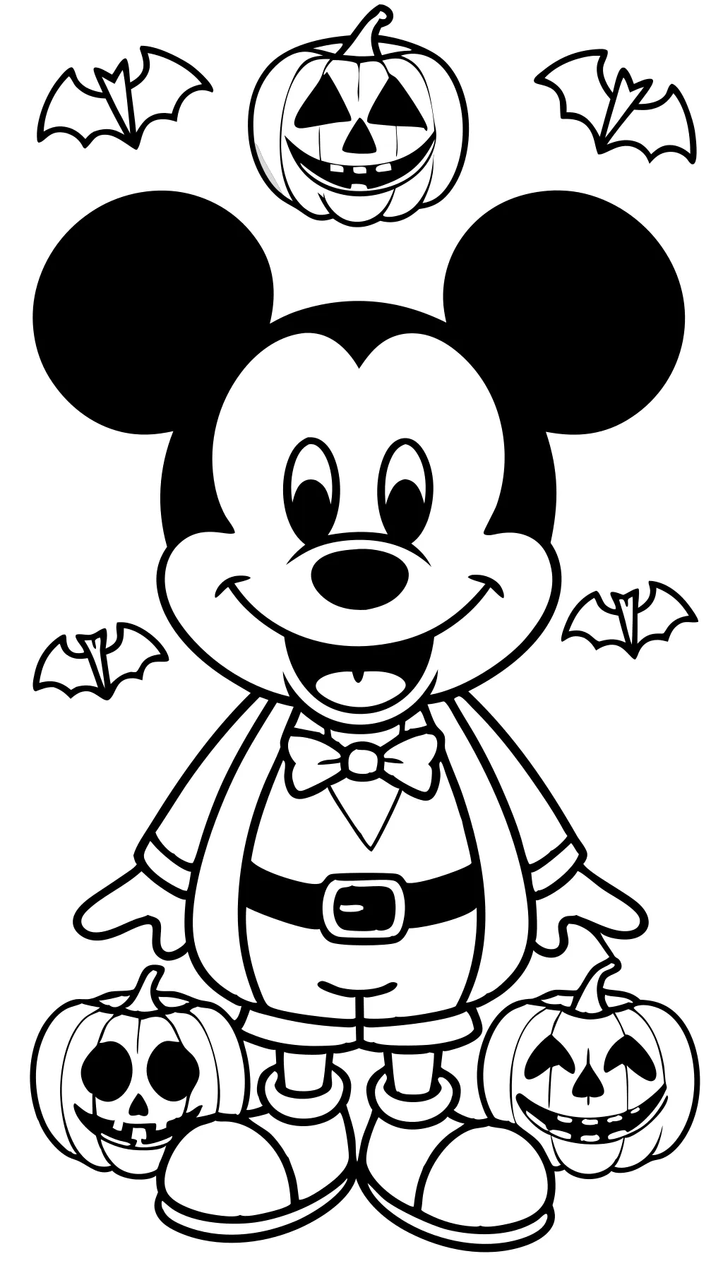 Páginas para colorear de Mickey Mouse Halloween